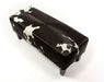 Cowhide Ottoman with Wood Legs and Studs 100x40x40cm