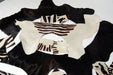 Zebra black off-white cowhide scraps