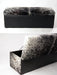 Cowhide storage ottoman for bedroom