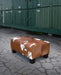 Cowhide Ottoman with Low Wood Legs 80x50x35cm