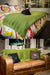 Mohair throw blanket NZ  - Fern green
