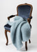 Glacier Blue Mohair Throw Blanket