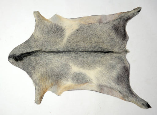 Goatskin rug grey and white #015