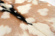 Goatskin rug tan and white detail #021