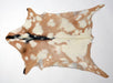 Goatskin rug tan and white #021
