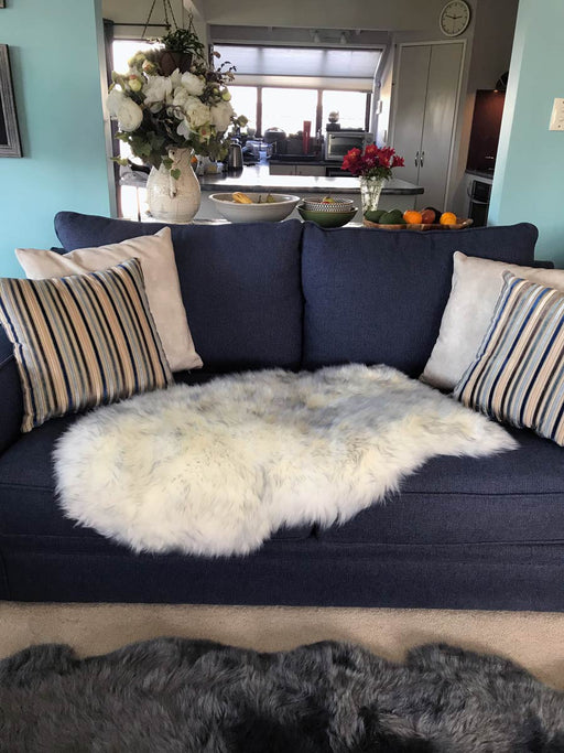 Grey mist sheepskin rug Bowron NZ