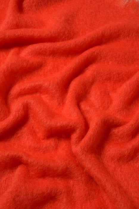 Windermere Hibiscus Orange Mohair Blanket