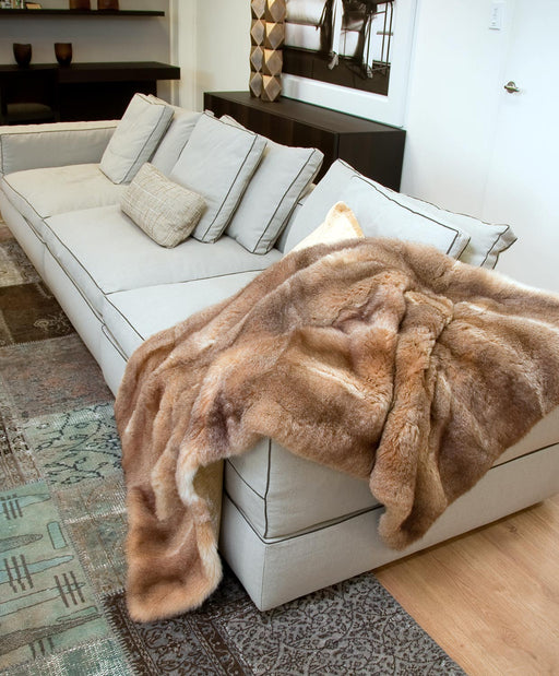 Possum Fur Blanket Made in New Zealand  - Honey by Gorgeous Creatures