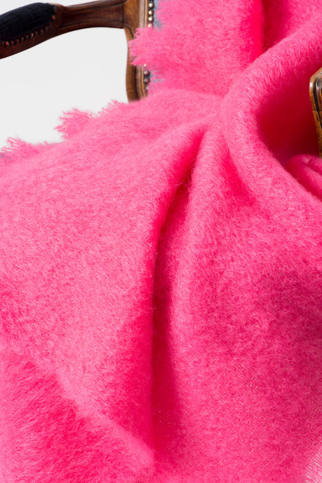 Windermere hot pink mohair throw blanket