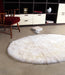 Ivory Wool Oval Sheepskin Rug – 120cm x 180cm