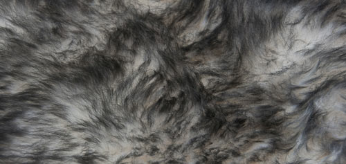 White Grey Tip Longwool Double Sheepskin Rug