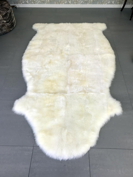 Jumbo sheepskin rug large natural sheep shape