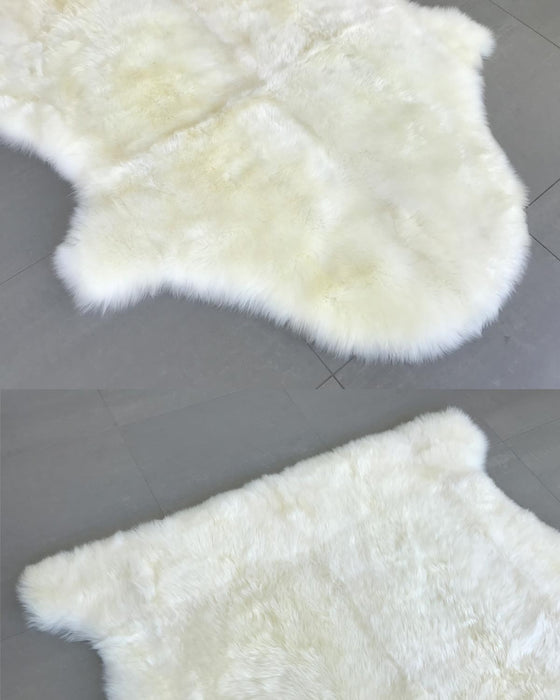 Jumbo sheepskin rug large natural sheep shape