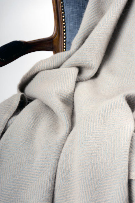 Warwick Shetland Wool Throw Blanket - Lerwick Fawn