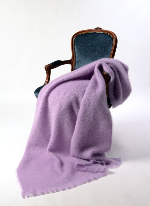 Lilac Pink Mohair Chair Throw
