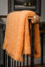 Mango Orange Mohair Throw Blanket