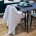 Silver Light Grey Mohair Chair Throw