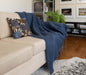 Indigo Blue Mohair Chair Throw