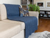 Indigo Blue Mohair Chair Throw