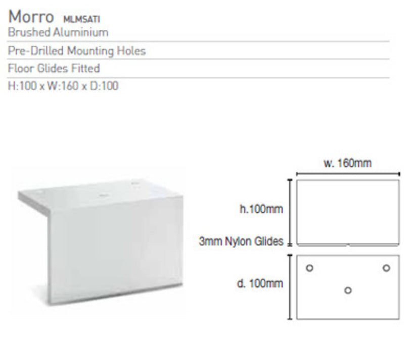 Morro metal furniture feet diagram