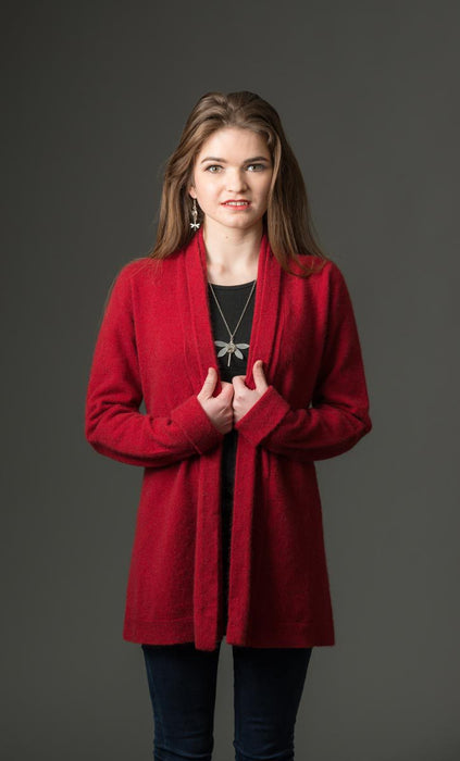 Native World Berry Women's Long Merino Wrap Jacket - NB498