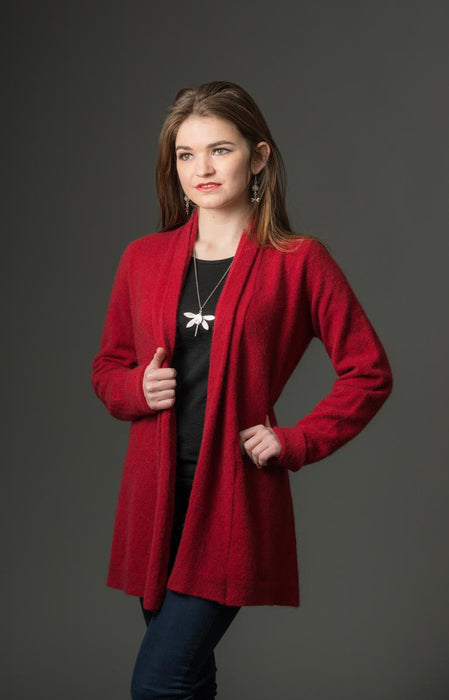 Native World Berry Women's Long Merino Wrap Jacket - NB498