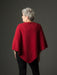 Native World Berry Red Women's Poncho Cape in Possum Merino Wool - NB698