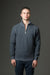Native World Sky Blue Men's Textured Half Zip Wool Sweater - NE338