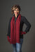 Native World Berry Red #2 Plain Possum Merino Wool Scarf - NX102