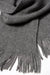 NX102 Dark silver grey plain possum merino wool scarf