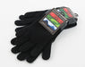 Native World Black Women's Two Tone Gloves Possum Merino Wool - NX688