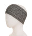 Native World Silver Grey Cable Knit Headband - NX725