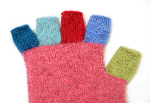 Kids Fingerless Gloves - NX811 Native World Raspberry Pink