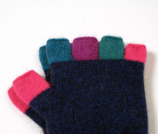 Possum merino gloves dark blue