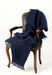 Mohair Throw Rug Australia - Navy Blue 