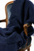 Windermere Navy Blue Mohair Chair Throw