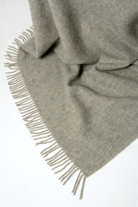 Nevis ash grey wool blanket NZ wool