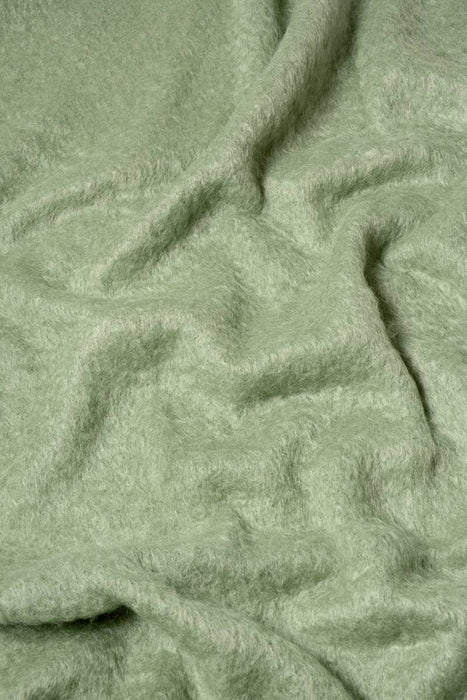 Windermere Olive Green Mohair Chair Throw Like Sage Green