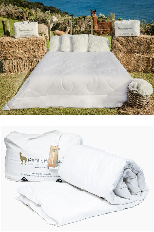 Alpaca Duvet NZ - Pacific Alpacas All Seasons pure alpaca duvet inner NZ made