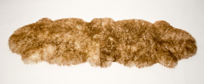 Pet Sheepskin Rugs - TWO Large Natural Shape Beds 50x80cm