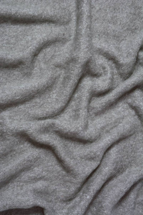 Pewter Grey Mohair Throw Blanket