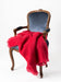 Red mohair chair throw NZ scarlet