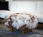 A cute NZ wool sheepskin footstool