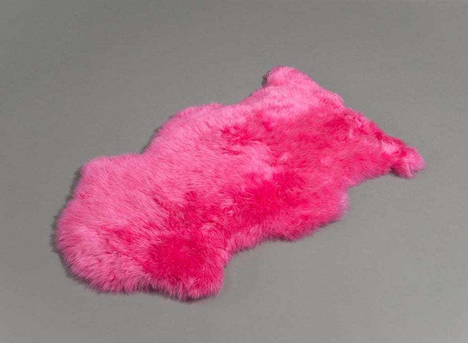 Bright Hot Pink Dyed Single Sheepskin Rug