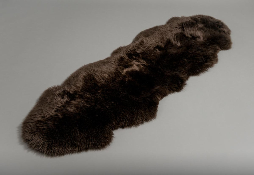 Chocolate Brown Double Sheepskin Rug