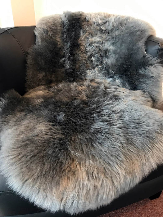 Grey Dyed Single Sheepskin Rug