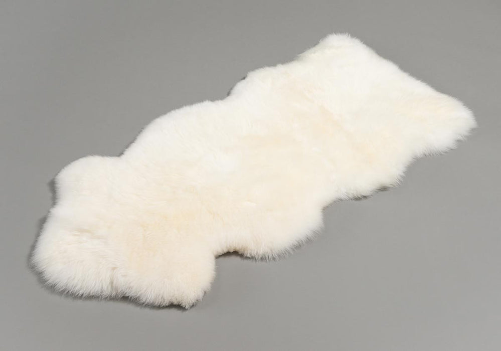 Ivory Wool Sheepskin Rug - One and a Half 1.5 Skins