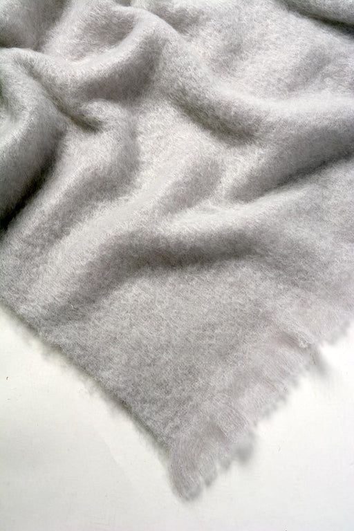 Windermere Silver Light Grey Mohair Chair Throw