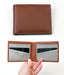 Tan Leather Men's Billfold Wallet RFID Secure