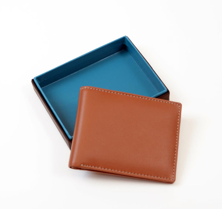 Tan Leather Men's Billfold Wallet RFID Secure